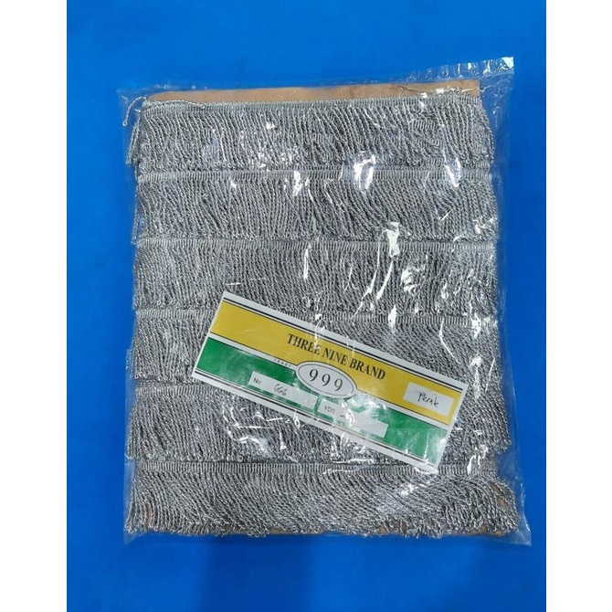 Renda Rumbai Gold Emas / Silver Perak (K-666)