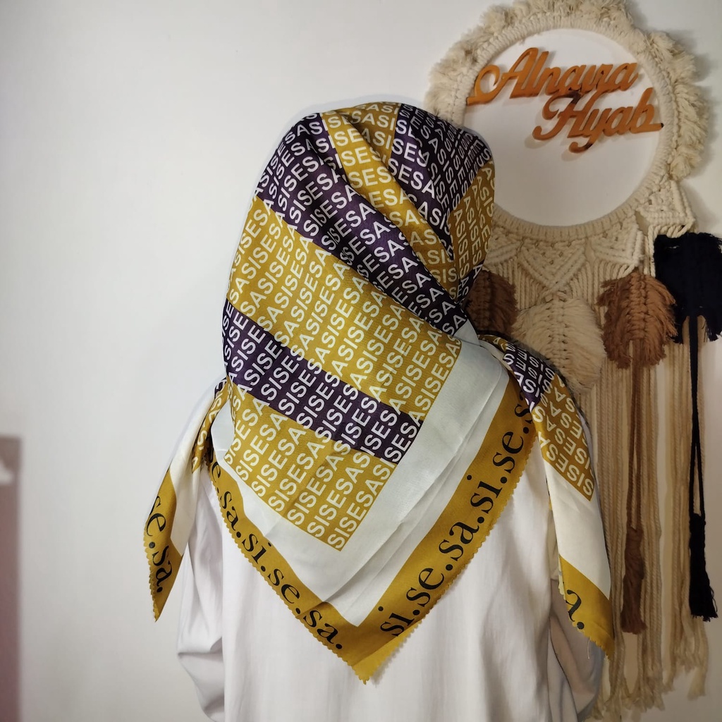 HIJAB SEGIEMPAT SUBLIME MOTIF SA.SE.SI JURNEY EL.ES MEWAH TERBARU KH00215