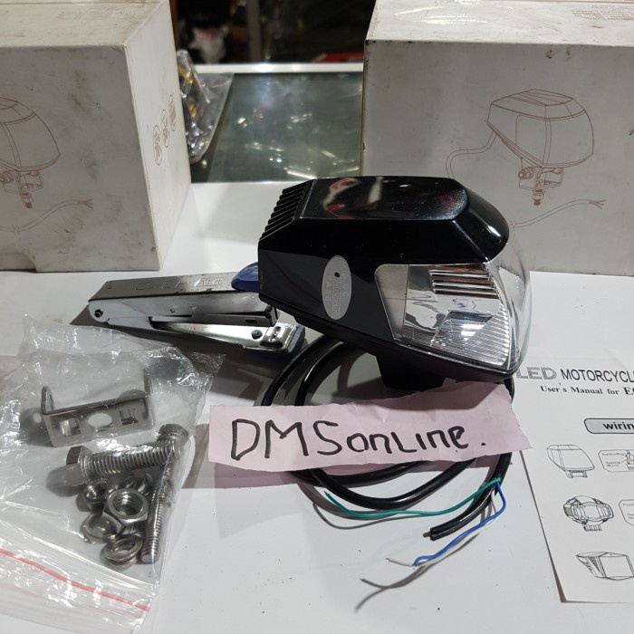 Lampu Sorot Led + charger Usb Hp Motor, Lampu Tembak Sorot Motor