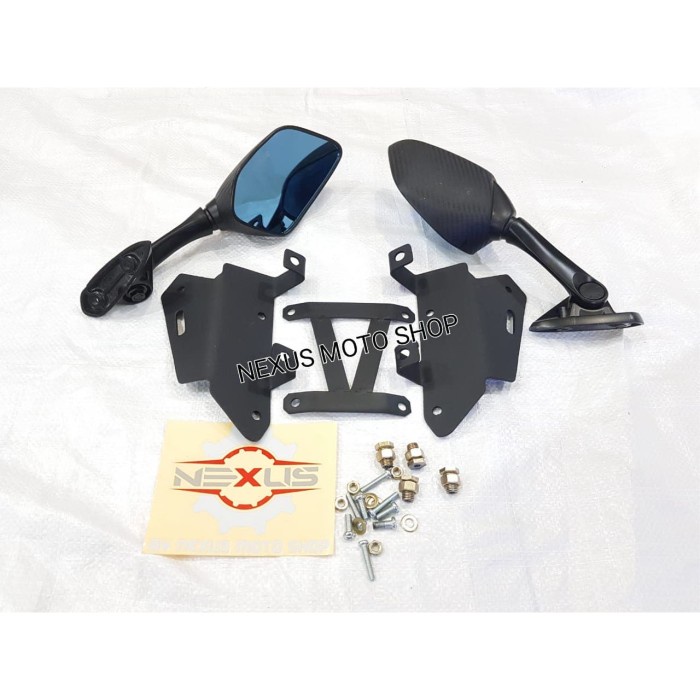 bracket dudukan spion plus spion r25 yamaha lexi