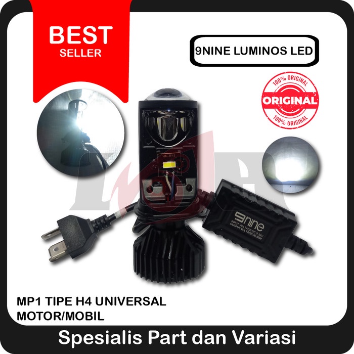 Headlamp L6K H4 Mini Led Lens Bulb Projector Projie Light Cahaya Fokus