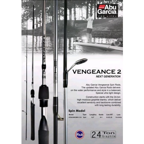 Joran Abu Garcia Vengeance 2 602MH/180cm Spinning Rod