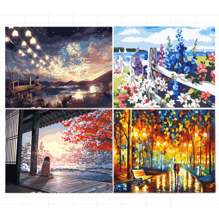 

Best Seller Diy Set Painting By Numbers Canvas Lukisan Lukis Painting Number Type6