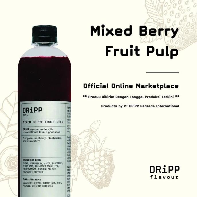 

DRiPP Mixed Berry Fruit Pulp (Sirup Rasa Bubur Buah Berries)
