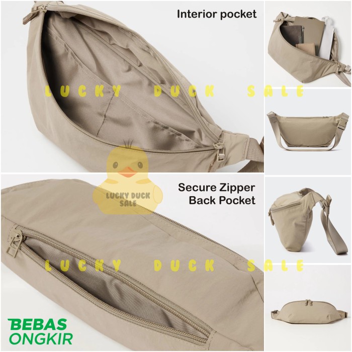 DISKON SPESIAL UNIQLO NYLON BODY BAG ORIGINAL MURAH TAS SHOULDER WANITA PRIA TERLARIS