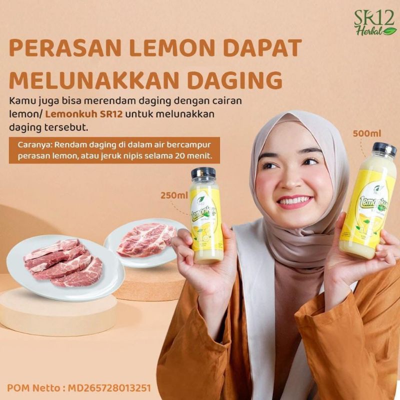Lemonkuh Sr12 Vitamin C Sari Buah lemon Diet Detox Herbal Mengurangi Kerutan Pada Kulit Menurunkan B