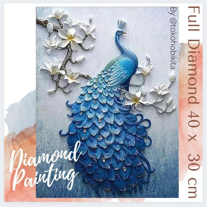 Terlaris Painting Diy Diamond Painting Merak Royal