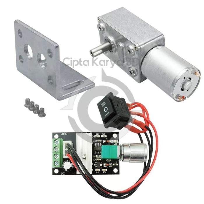 Termurah Jgy-370 6V 12V 24V Dc Geared Worm Motor High Torque Mounting Pwm Speed