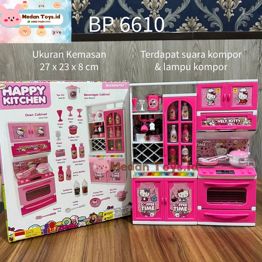 Medan Toys - Mainan Lemari Masak Masakan Anak Ada Lampu dan Suara / Mainan Kitchen Set Dapur