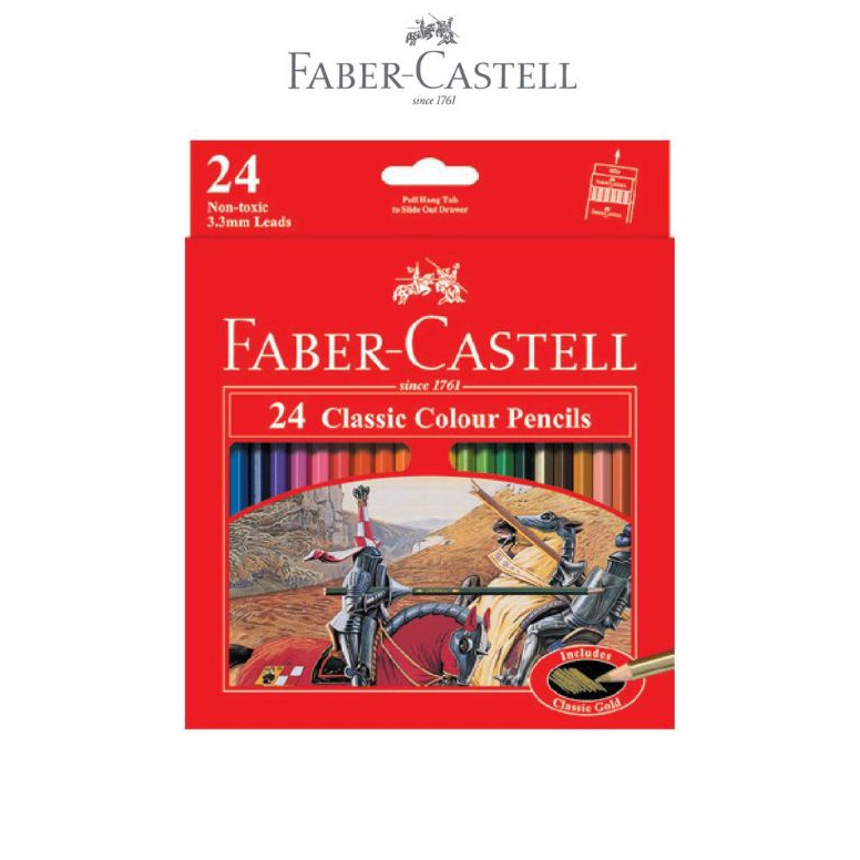 

Super Sale.. Classic colour pencils 24 warna faber castell / pensil warna 24 warna 7MG