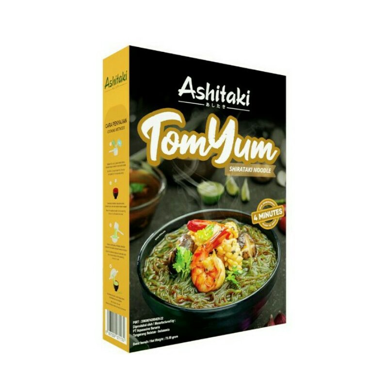 Ashitaki Mie Shirataki Instan Kuah Tomyum 73g