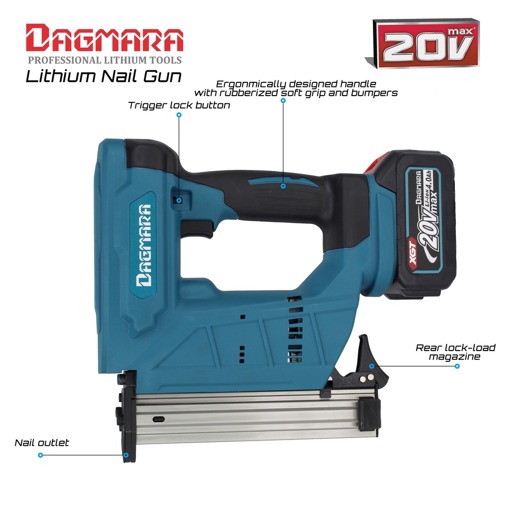 Dagmara F30 20V LXT Lithium-Ion Cordless Nailer, 23 Gauge Nail Gun F30 Stapler Nail Woodworking Furniture Woodwork