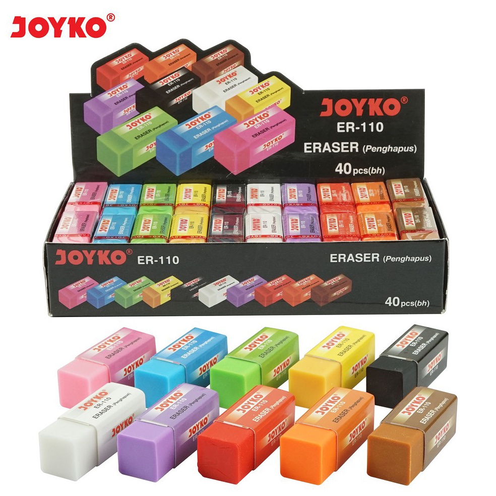 

Best terlaris [ BOX 40PCS ] Eraser Penghapus Joyko ER-110 WT8