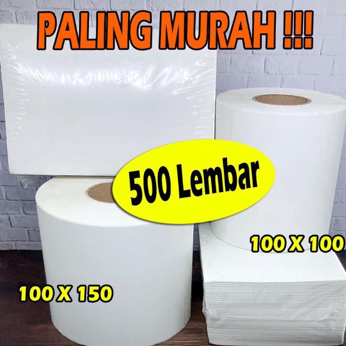 

❤[PROMO ⚡ALE!!!]❤ 100x100 100x150 Label Sticker Thermal / Direct Thermal Sticker / Kertas Thermal / Label Thermal / Kertas Stiker Resi / Kertas Printer Thermal / Stiker Thermal / Sticker Thermal 500pcs / Sticker Thermal A6