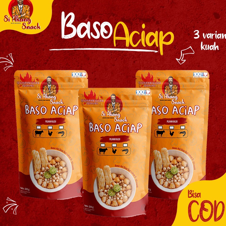 

8.8 BAKSO BASO ACI INSTAN SI AKANG SNACK BAPPER SEHOT BAPER BACIDUK TERCYDUK ENTIN JELETOT KYLAFOOD BOCI