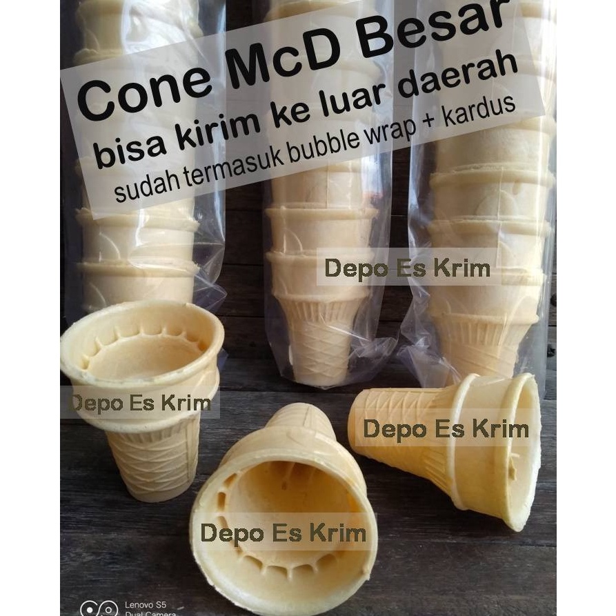 

Ready Stok Cone McD Besar 40 pcs + Bubble Wrap No COD (Contong Ice Cream Corong Opak Kerupuk Cuncum Es Krim persis McDonald's / Diamond)