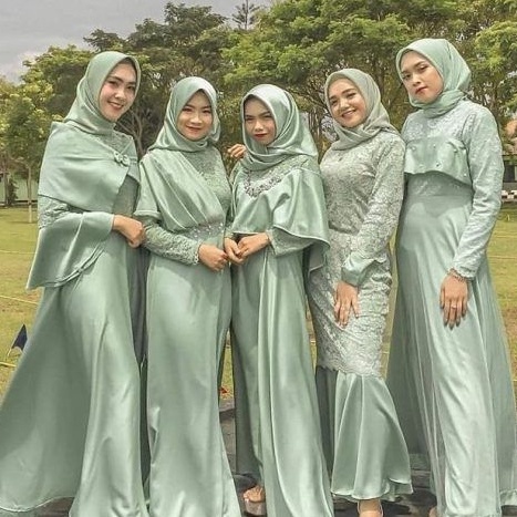 Free Ongkir/ Kain Paket Bridesmaid Seragam Keluarga Satin Polos / Kain Paket Bridesmaid /Paket Serag