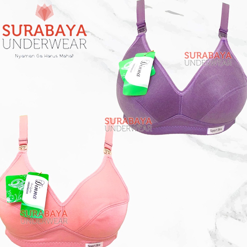 ❤[PROMO ⚡ALE]❤ SPORT BRA KATUN NYAMAN BUAT SEHARI HARI SIZE BESAR MERK DN (SIZE 34-46)