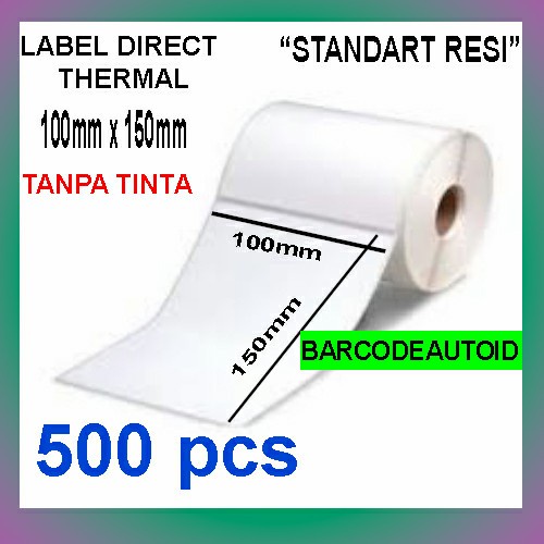 LABEL BARCODE THERMAL 100X150MM STICKER THERMAL 100X150MM (500pcs)