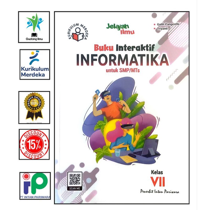 Buku Interaktif Matematika SMP/MTS Kelas 7/VII Semester 1&amp;2 Kurikulum Merdeka Intan pariwara Tahun 2023