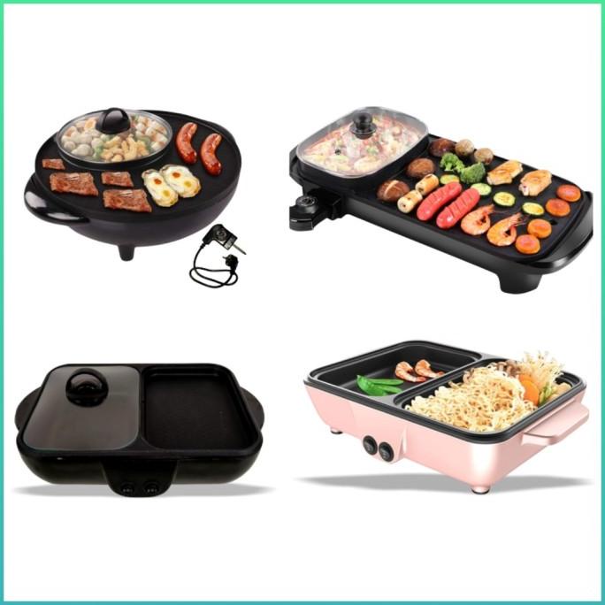 Electrik Pot Steamboat & Grill Pan Bbq Shabu Elektrik Peralatan Dapur Guddiesboiesstore