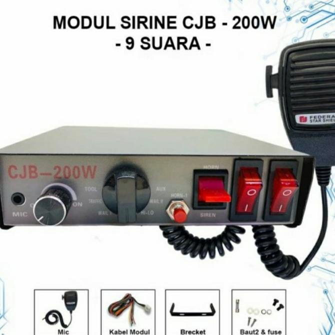 Modul Sirine Cjb 200 Wat 9 Suara I Toa Modul Sirine Cjb 200W 9 Suara