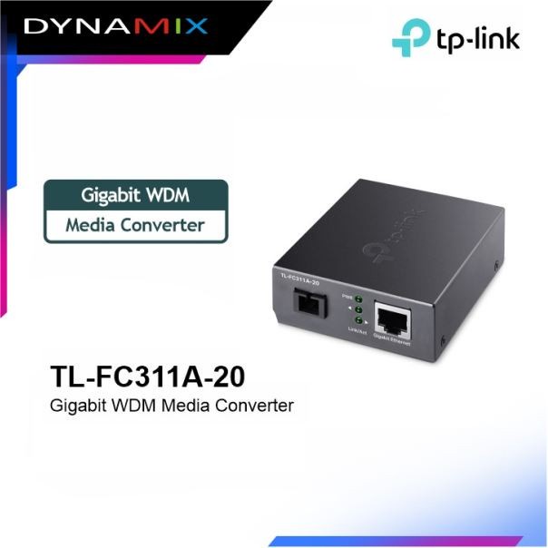 TP-LINK / TP LINK TL-FC311A-20 Gigabit WDM Media Converter