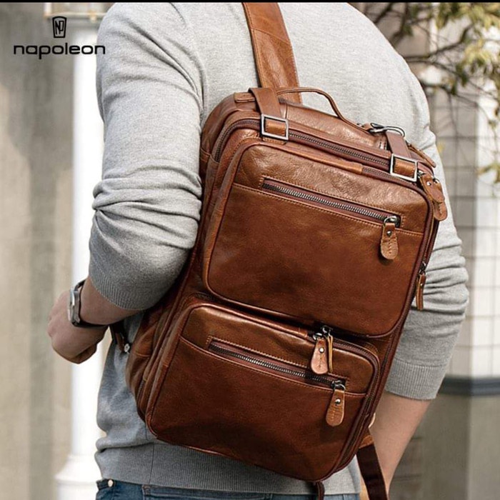Terlaris Tas Ransel & Tas Selempang Kulit Sapi Asli - Ultima By Napoleon