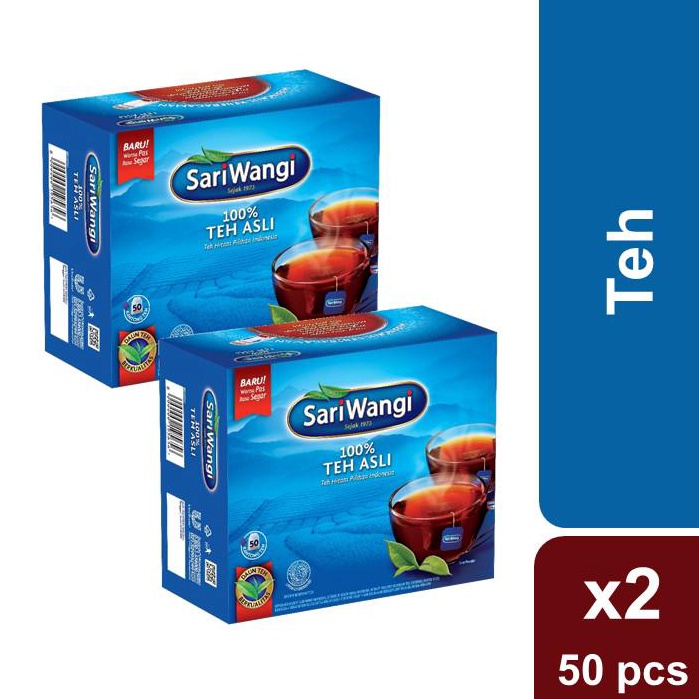 

CUCI GUDANG R40 Sariwangi Teh Asli Teh Celup 2 x 50 pcs パ
