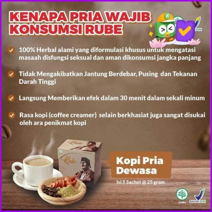 

[Bisa Cod] Kopi Rube Asli Original, Kopi Rube Herbal Stamina Kuat Pria