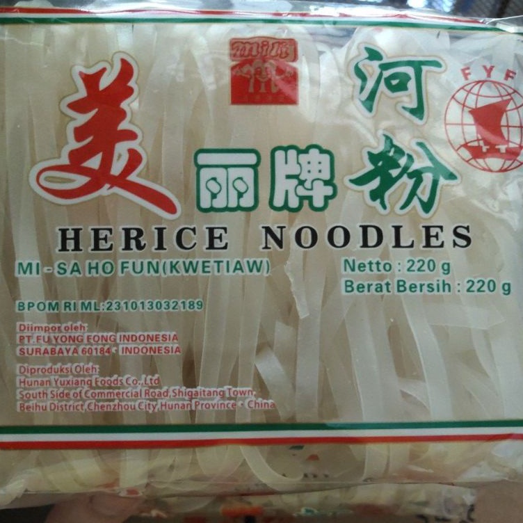 

【MEGA SALE】 Herice Noodles Sa Ho Fun / Kwetiaw 220gr Mili