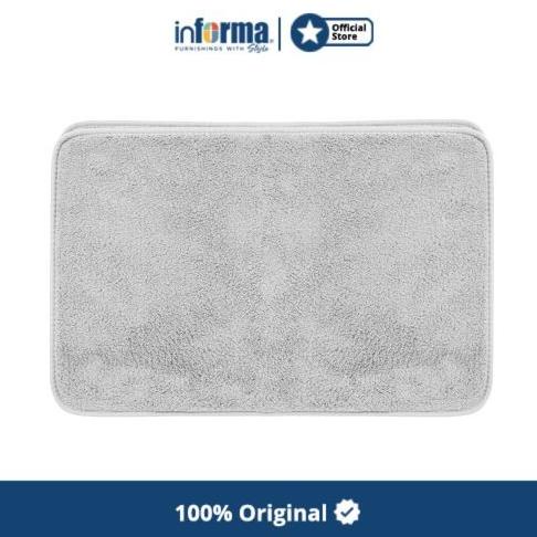 Informa - Informa 40x60 Cm Set 2 Pcs Larry Keset Kamar Mandi - Abu-Abu