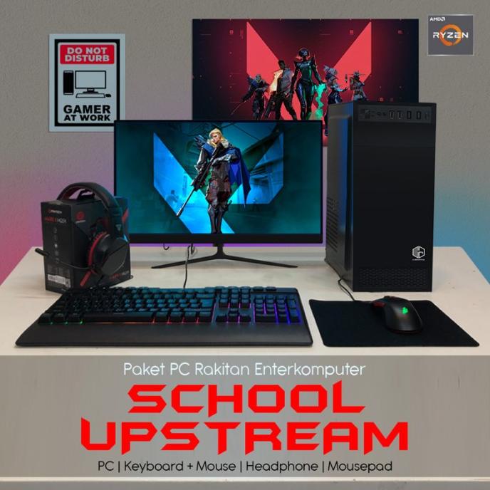 Paket PC Rakitan Gaming AMD Ryzen 3 School Upstream - Enter Komputer