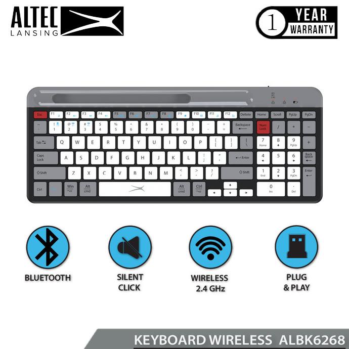 Altec Lansing Keyboard Dual Mode Wireless/Bluetooth ALBK6268