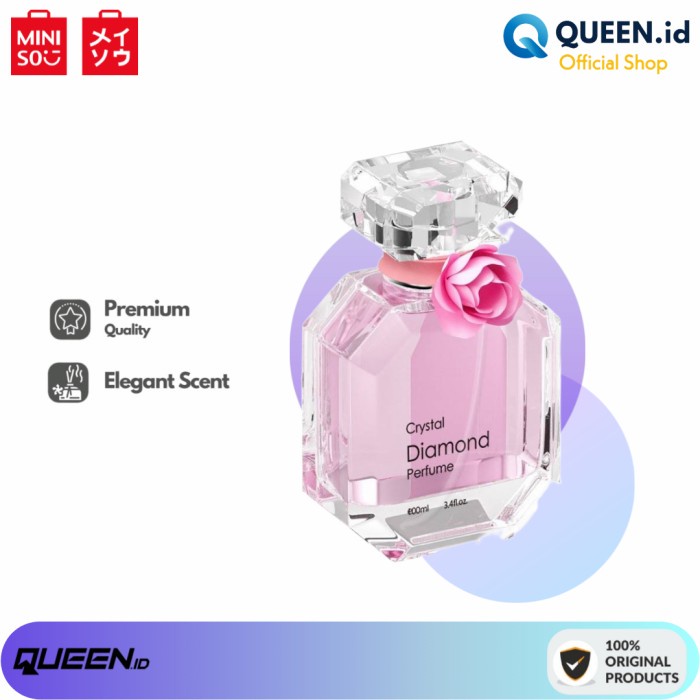 GRATIS ONGKIR Miniso Crystal Diamond Parfume 50ml - Parfum Wanita Pure Fresh