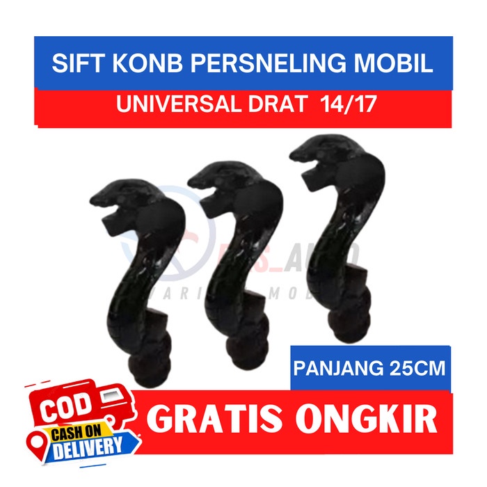 Kode Br04 Shift Knob Knop Tuas Gigi Tongkat Persneling Mobil Cobra 14/17 Hitam
