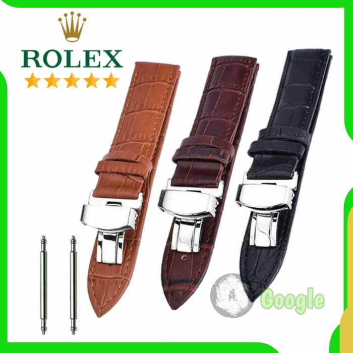 Tali jam tangan Rolex Daytona Kulit Leather strap 20mm