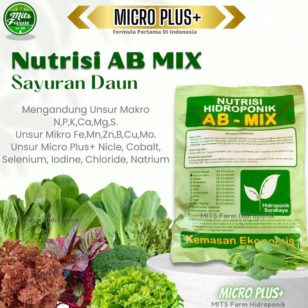 Nutrisi AB Mix Sayuran Daun - Pupuk AB MIX Hidroponik dan Konvensional 100 Liter