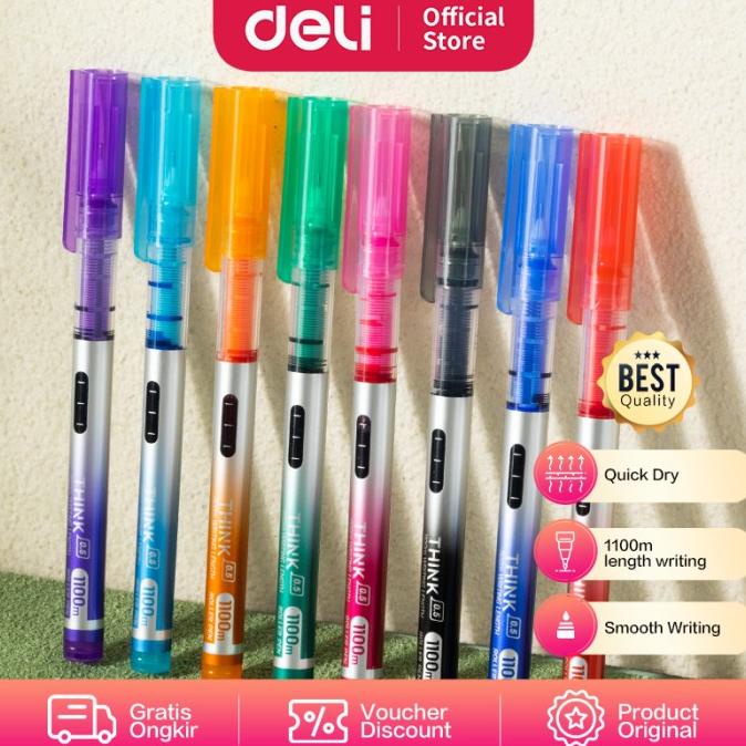 

Deli Color Roller Pen / Pulpen Warna-Warni Isi 8 0.5Mm Eq300-8C