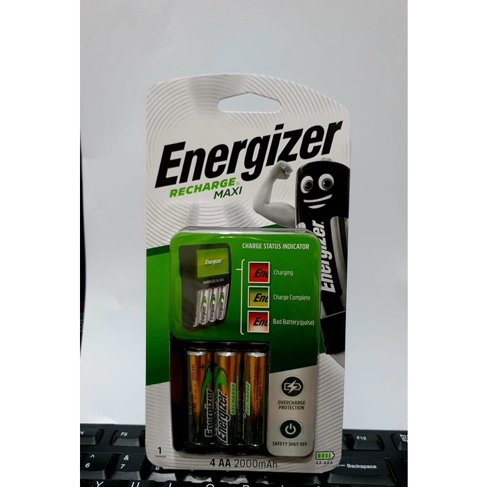 Charger Energizer Maxi AA / AAA + 4 Baterai AA 2000 mAh Energizer