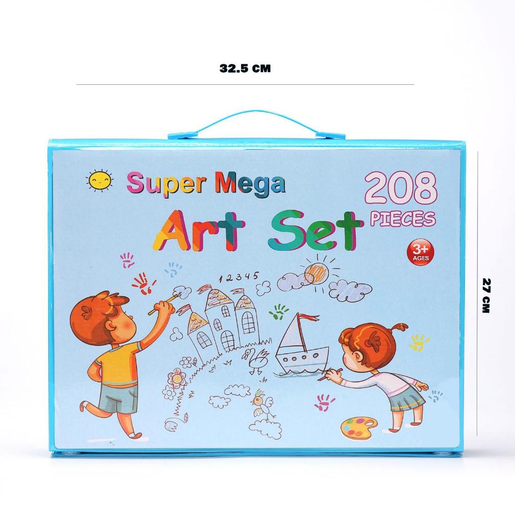 

Alat Lukis Set Crayon Anak Pengasah 208pcs Set Alat Menggambar Melukis Anak-anak Crayon Cat Air Pensil