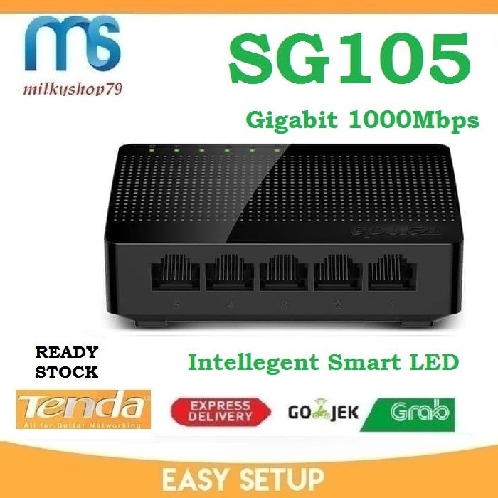 Switch Tenda Sg105 5-Port Gigabit Desktop Switch