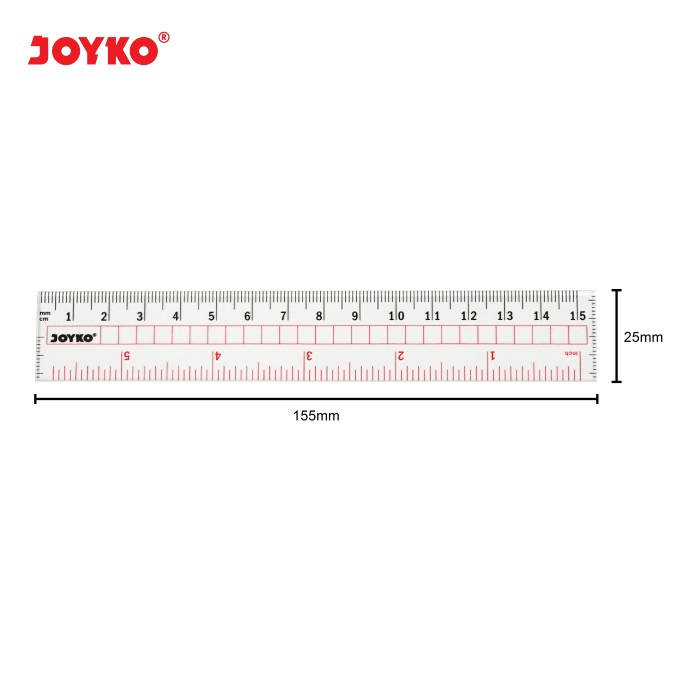 

Acrylic Ruler Set / Pengaris / Busur Joyko Rl-Acs1 / 1 Set 4 Pcs