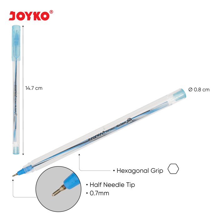 

Ball Pen / Pulpen / Pena Joyko Bp-264 / Spino / 1 Box 12 Pcs / 0.7 Mm