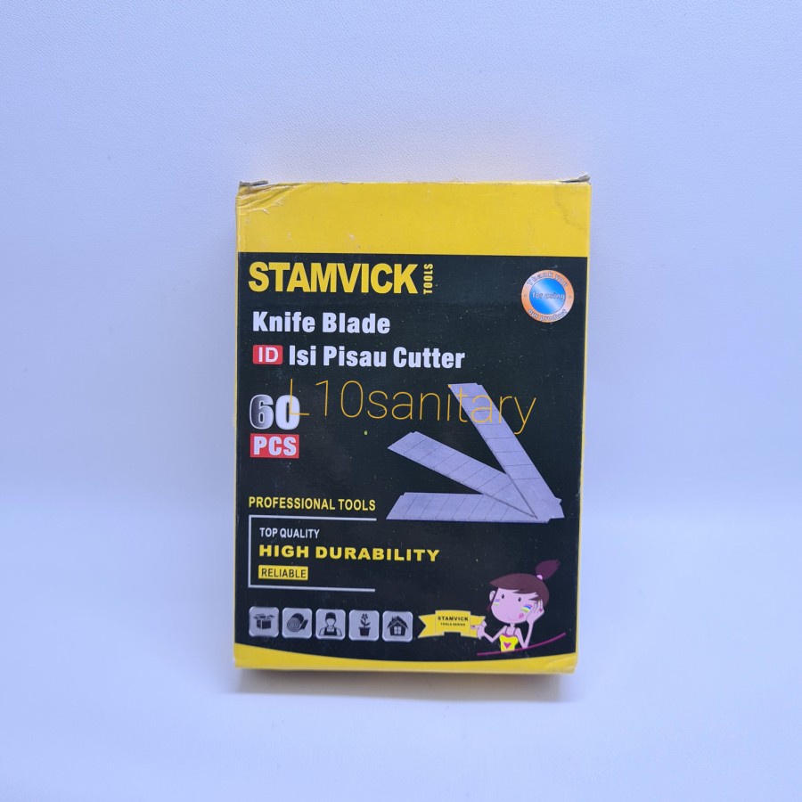 

STAMVICK Isi Cutter Refill Isi Ulang Mata Pisau Cutter Besar STAMVICK 6pcs