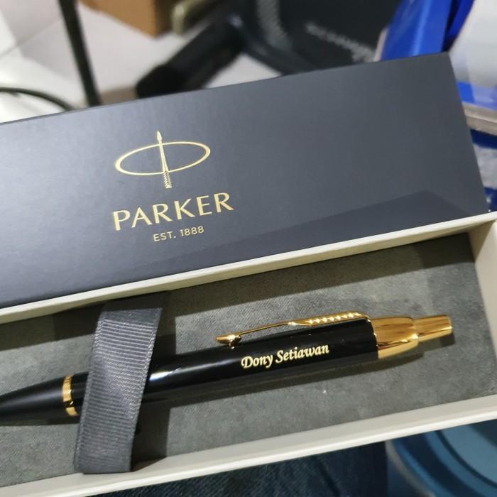 

Parker Im Bp Lq Black Gt Hitam Kilap Glossy Klip Emas