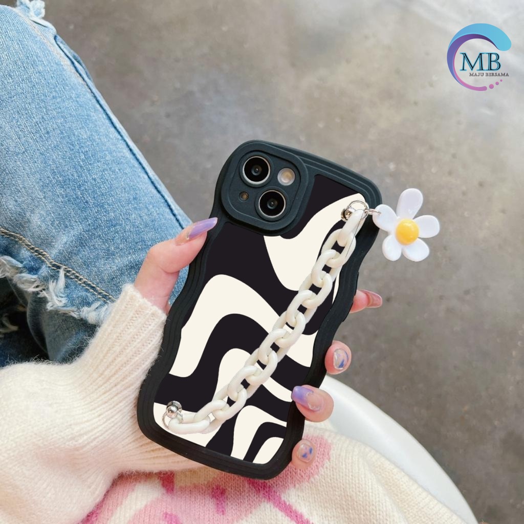 GC54 GC63 CASE CASING SILIKON WAVY WAVE CARACTER RANTAI BUNGA FOR IPHONE 13 PROMAX 14 14 PRO MB8292