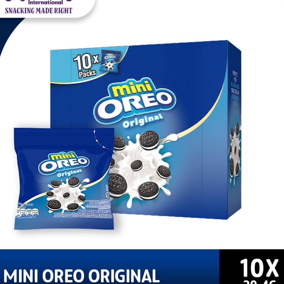 

[KODE PRODUK QZHBP6979] Mini Oreo Biskuit Original Pcs 20.4g Untuk Traveling X 10