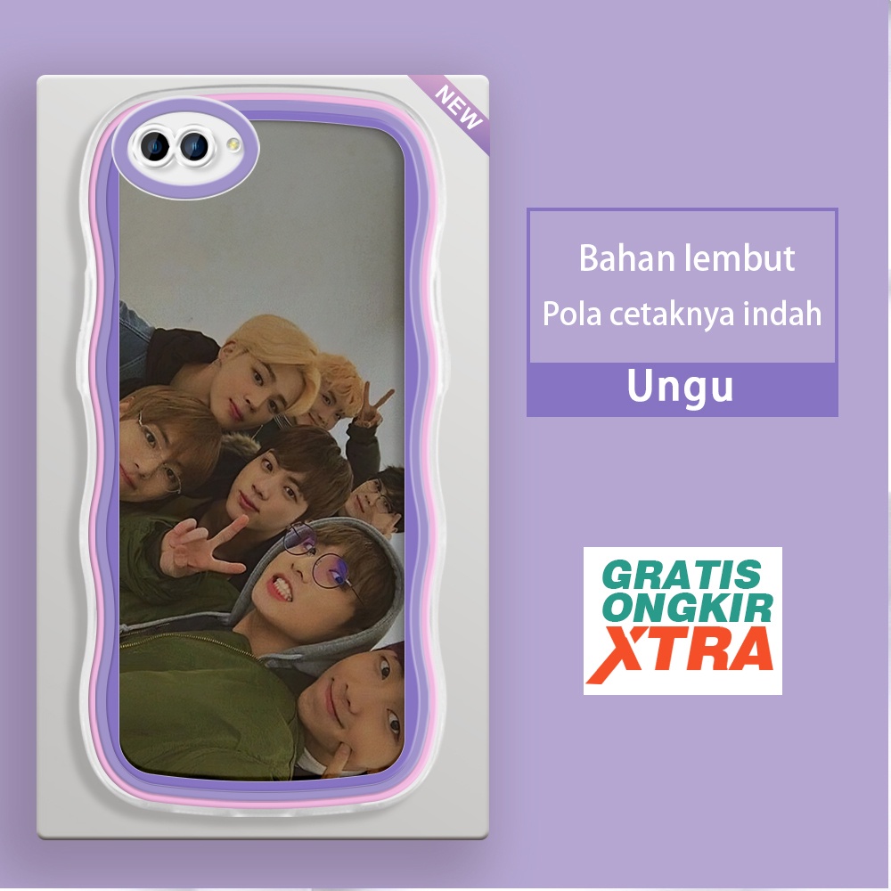 Mulia OPPO NEO 9 A3S A5 A7 A5S A9 2020 A12 A12S A12E  Casing Ponsel  Pola BTS Korea  warna-warni gel