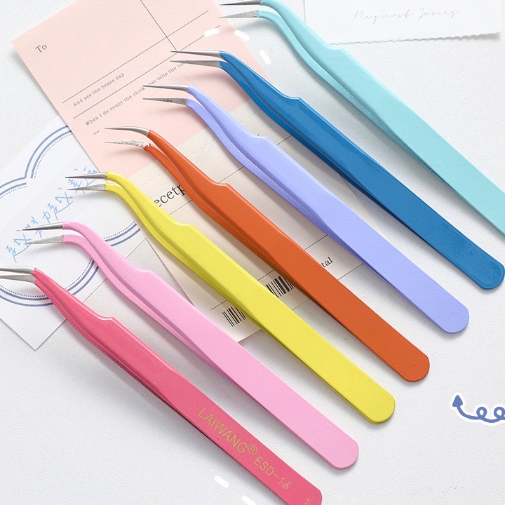 

[KODE PRODUK GRGJQ4433] CANDY COLOR MACARON SERIES HAND TWEEZER - PINSET METAL STAINLESS STEEL